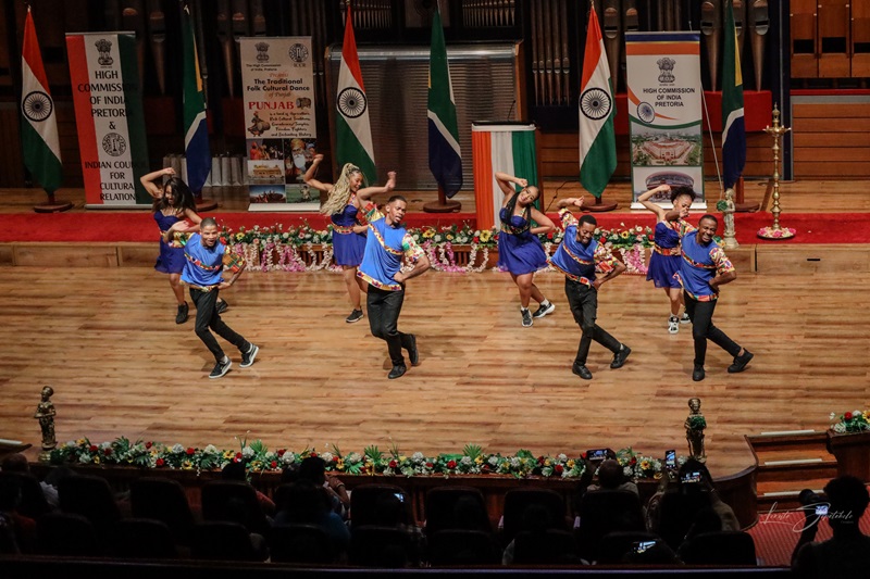 Traditional folk dance by ICCR Bhangra Troupe on the eve of the Republic Day.